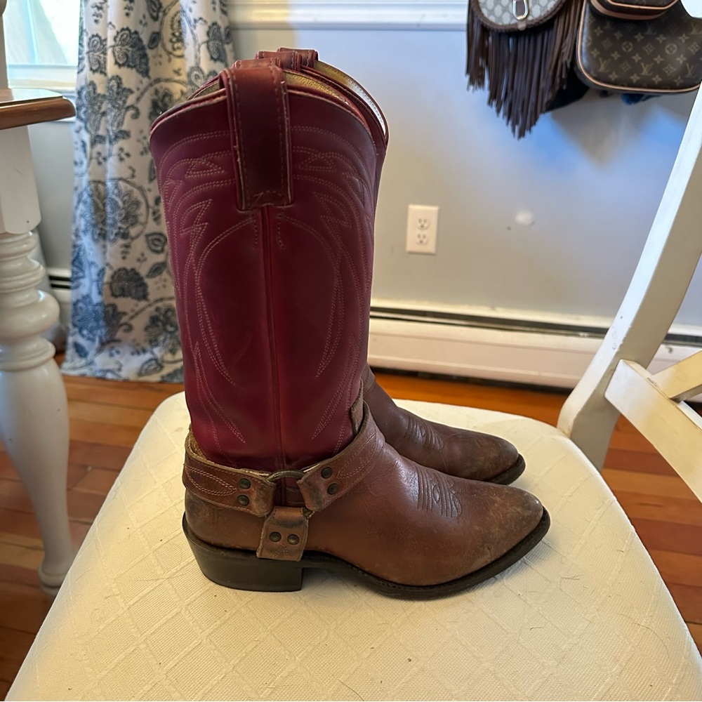 Frye Billy Harness Boot Burgundy